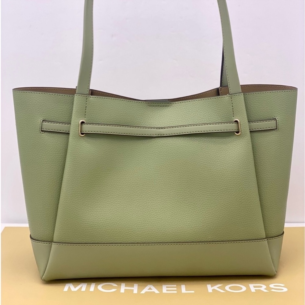 Michael Kors Reed Large Tote Shoulder Bag Light Sage - Picture 5 of 11